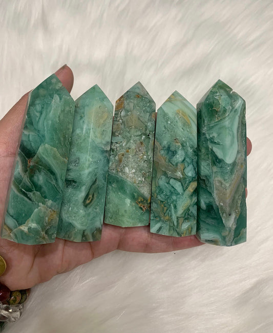Natural Opalized Fluorite Tower